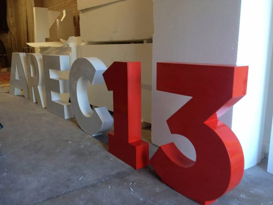 Three dimensional fabricated lettering designed and produced by BM Digital
